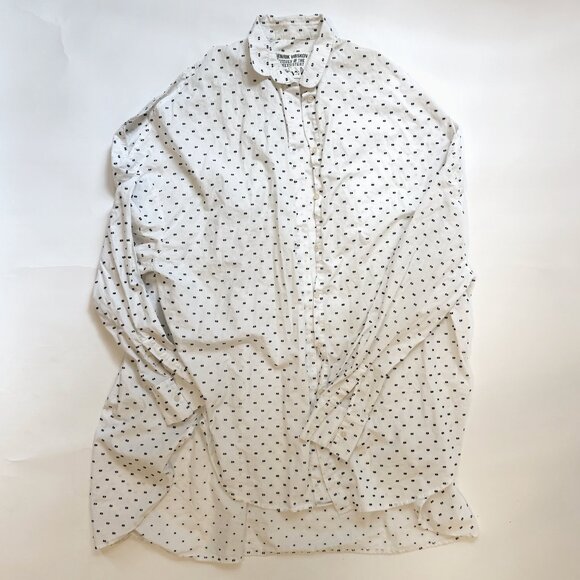 Henrik Vibskov bumble shirt dress in White with woven polka dot pattern - Picture 3 of 12